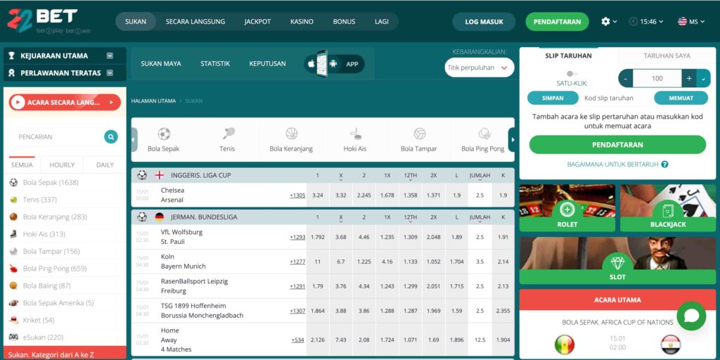 22BET Sportsbook: Ulasan Mendalam β Kelebihan & Kekurangan